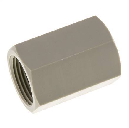 Enchufe G3/4'' Hembra Polipropileno (pp) 10bar (140.5psi) FDA 32mm Hex.