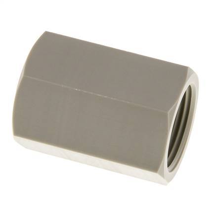 Enchufe G3/4'' Hembra Polipropileno (pp) 10bar (140.5psi) FDA 32mm Hex.
