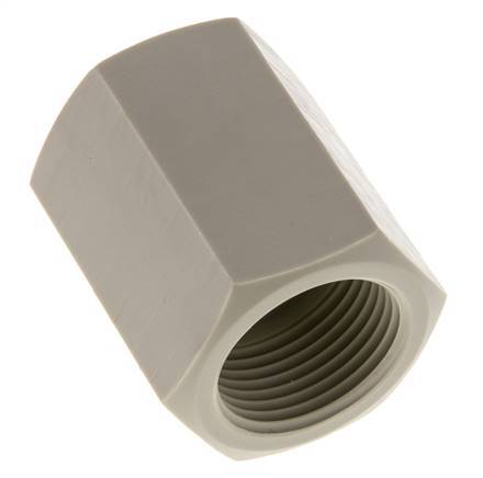 Enchufe G1'' Hembra Polipropileno (pp) 10bar (140.5psi) FDA 43mm Hex.