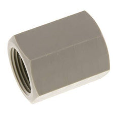 Enchufe G1'' Hembra Polipropileno (pp) 10bar (140.5psi) FDA 43mm Hex.
