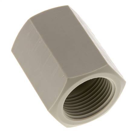Enchufe G1'' Hembra Polipropileno (pp) 10bar (140.5psi) FDA 43mm Hex.