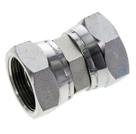 Racor Reductor Recto G1 1/4'' Hembra Acero Alta Presión 60° Cono 150bar (2107.5psi) Hidráulico