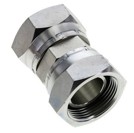 Racor Reductor Recto G1 1/4'' Hembra Acero Alta Presión 60° Cono 150bar (2107.5psi) Hidráulico