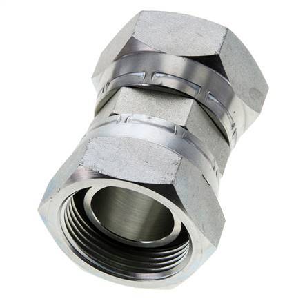 Racor Reductor Recto G1 1/4'' Hembra Acero Alta Presión 60° Cono 150bar (2107.5psi) Hidráulico