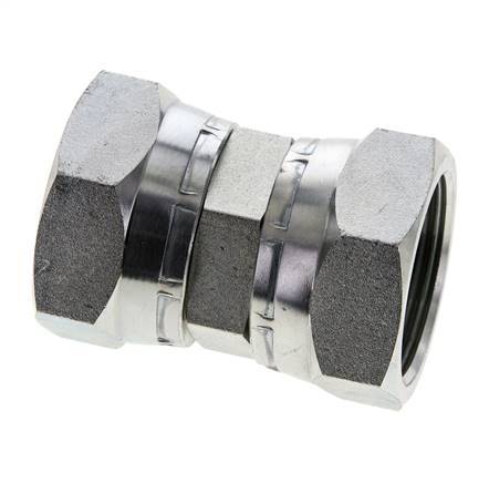 Racor Reductor Recto G1 1/4'' Hembra Acero Alta Presión 60° Cono 150bar (2107.5psi) Hidráulico