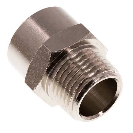 Threaded Extension 1/2'' R Male x Rp Female Nickel-plated Brass 16bar (224.8psi) [2 Pieces]