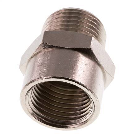 Threaded Extension 1/2'' R Male x Rp Female Nickel-plated Brass 16bar (224.8psi) [2 Pieces]