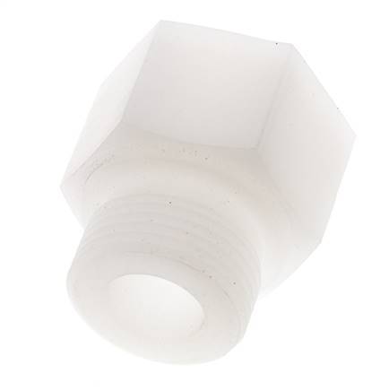 Extensión roscada G1'' Macho x Hembra PVDF 10bar (140,5psi) FDA 43mm Hex.