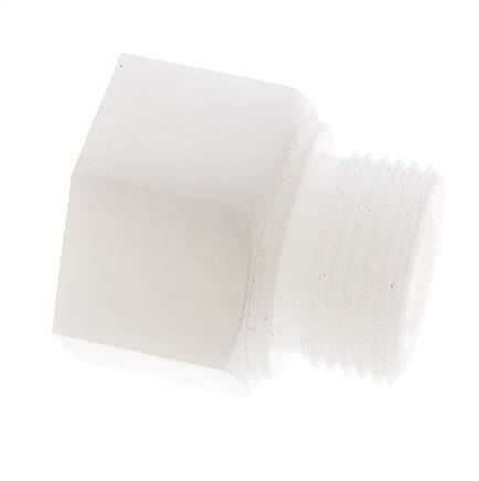 Extensión roscada G1'' Macho x Hembra PVDF 10bar (140,5psi) FDA 43mm Hex.
