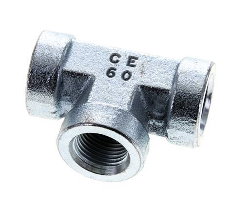 Racor en T 3/8'' NPT Hembra Acero Alta Presión 210bar (2950.5psi)