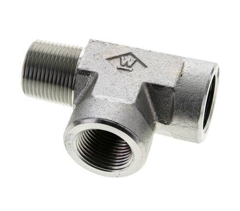 Tee Fitting 3/4'' NPT Male x Female Steel 170bar (2388.5psi)