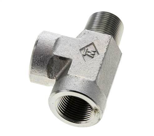 Tee Fitting 3/4'' NPT Male x Female Steel 170bar (2388.5psi)