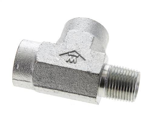 Tee Fitting 3/8'' NPT Male x Female Steel 210bar (2950.5psi)