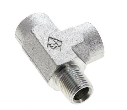 Tee Fitting 3/8'' NPT Male x Female Steel 210bar (2950.5psi)