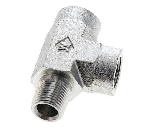 Tee Fitting 3/8'' NPT Male x Female Steel 210bar (2950.5psi)