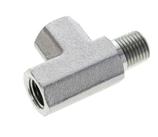 Tee Fitting 1/4'' NPT Male x Female Steel 275bar (3863.75psi)