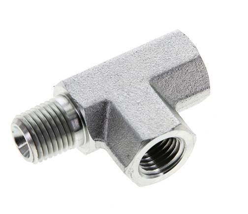 Tee Fitting 1/4'' NPT Male x Female Steel 275bar (3863.75psi)