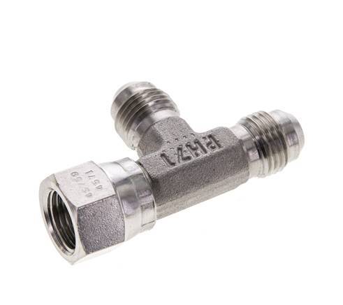 Racor en T JIC UNF 9/16''-18 Hembra x Macho Acero inoxidable 350bar (4917.5psi)