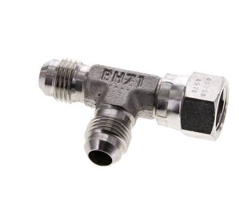 Racor en T JIC UNF 9/16''-18 Hembra x Macho Acero inoxidable 350bar (4917.5psi)