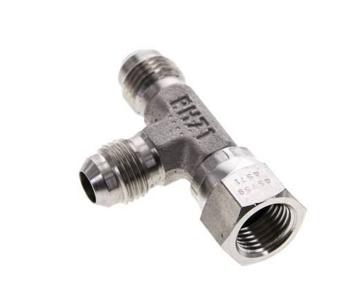 Racor en T JIC UNF 9/16''-18 Hembra x Macho Acero inoxidable 350bar (4917.5psi)