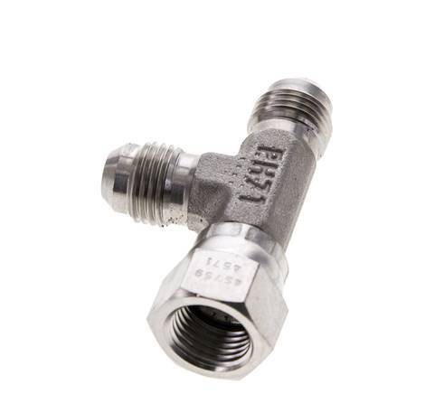 Racor en T JIC UNF 9/16''-18 Hembra x Macho Acero inoxidable 350bar (4917.5psi)