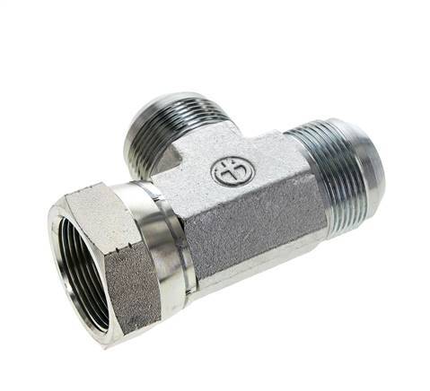 Racor en T JIC UN 1-5/8''-12 Hembra x Macho Acero 210bar (2950.5psi)