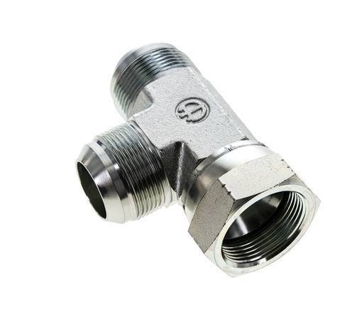 Racor en T JIC UN 1-5/8''-12 Hembra x Macho Acero 210bar (2950.5psi)