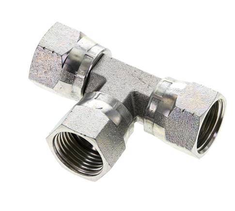 JIC Tee Fitting UNF 3/4''-16 Female Steel 275bar (3863.75psi)