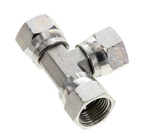 JIC Tee Fitting UNF 3/4''-16 Female Steel 275bar (3863.75psi)