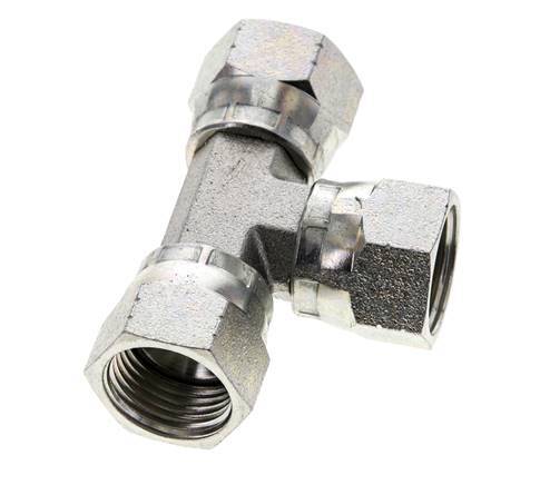 JIC Tee Fitting UNF 3/4''-16 Female Steel 275bar (3863.75psi)