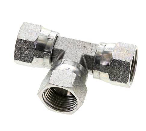 JIC Tee Fitting UNF 3/4''-16 Female Steel 275bar (3863.75psi)