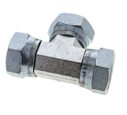 JIC Tee Fitting UN 1-5/16''-12 Female Steel 170bar (2388.5psi)