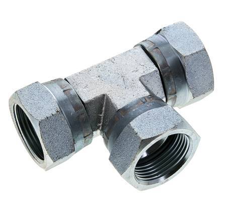 JIC Tee Fitting UN 1-5/16''-12 Female Steel 170bar (2388.5psi)