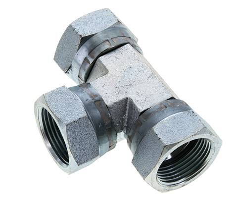 JIC Tee Fitting UN 1-5/16''-12 Female Steel 170bar (2388.5psi)