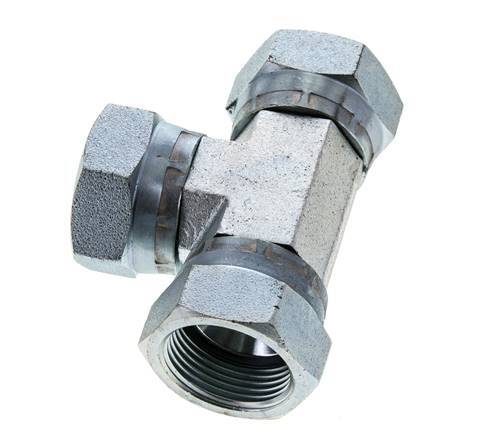 JIC Tee Fitting UN 1-5/16''-12 Female Steel 170bar (2388.5psi)
