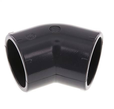 PVC 45deg Elbow Fitting Socket 50x62mm [2 Pieces]