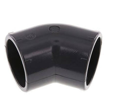 PVC 45deg Elbow Fitting Socket 50x62mm [2 Pieces]
