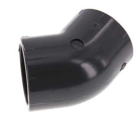 PVC 45deg Elbow Fitting Socket 50x62mm [2 Pieces]