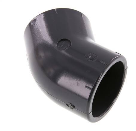 PVC 45deg Elbow Fitting Socket 50x62mm [2 Pieces]