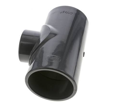 PVC Reducing Tee Fitting Socket 90 to 63mm