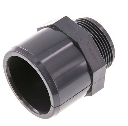 PVC Fitting Female Socket 50x63mm x Male G 1-1/2'' [2 Pieces]