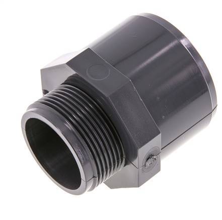 PVC Fitting Female Socket 50x63mm x Male G 1-1/2'' [2 Pieces]