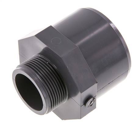 PVC Fitting Female Socket 63x75mm x Male G 1-1/2'' [2 Pieces]