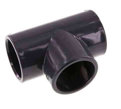 PVC Tee Fitting Socket 50x62mm [2 Pieces]