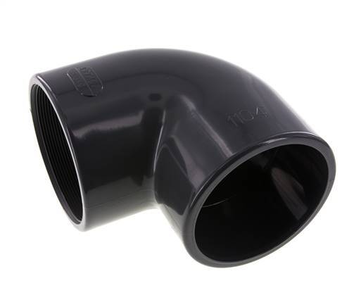 PVC 90deg Elbow Fitting Female Socket 110x129mm x Female Rp 4''