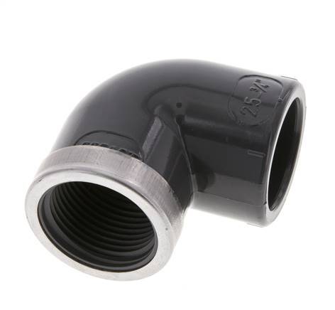PVC 90deg Elbow Fitting Female Socket 25x34mm x Female Rp 3/4''