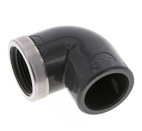 PVC 90deg Elbow Fitting Female Socket 25x34mm x Female Rp 3/4''