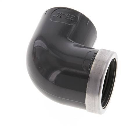 PVC 90deg Elbow Fitting Female Socket 25x34mm x Female Rp 3/4''