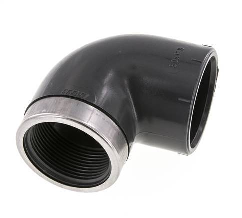 PVC 90deg Elbow Fitting Female Socket 50x61mm x Female Rp 1-1/2''