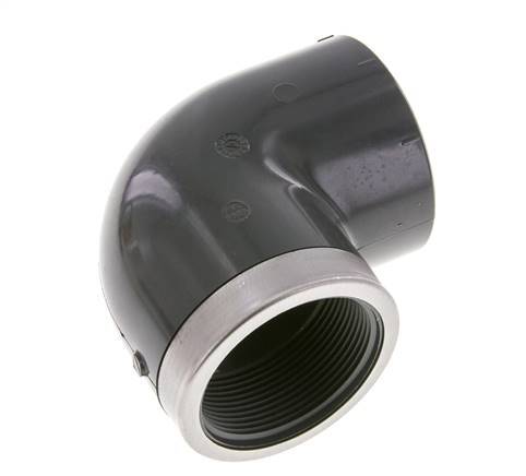PVC 90deg Elbow Fitting Female Socket 63x75mm x Female Rp 2''